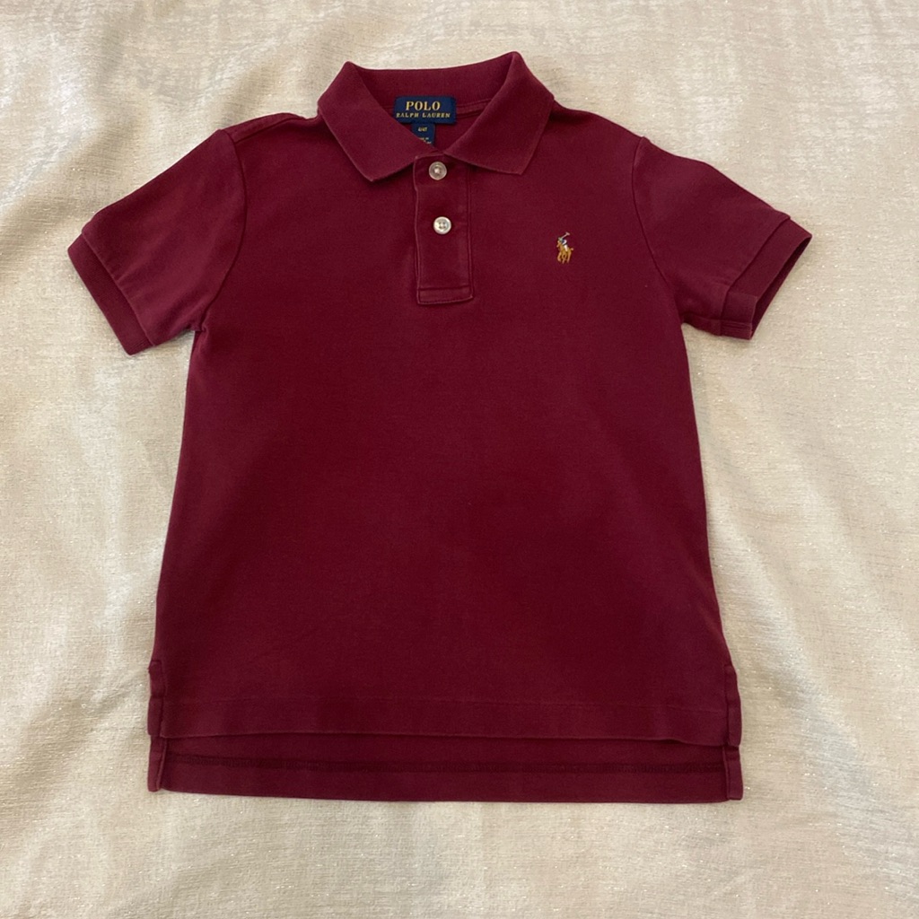 Ralph Lauren Boys Burgundy Polo Size 4t